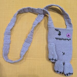 Handmade Crochet Monster Bag for Kids - Gray